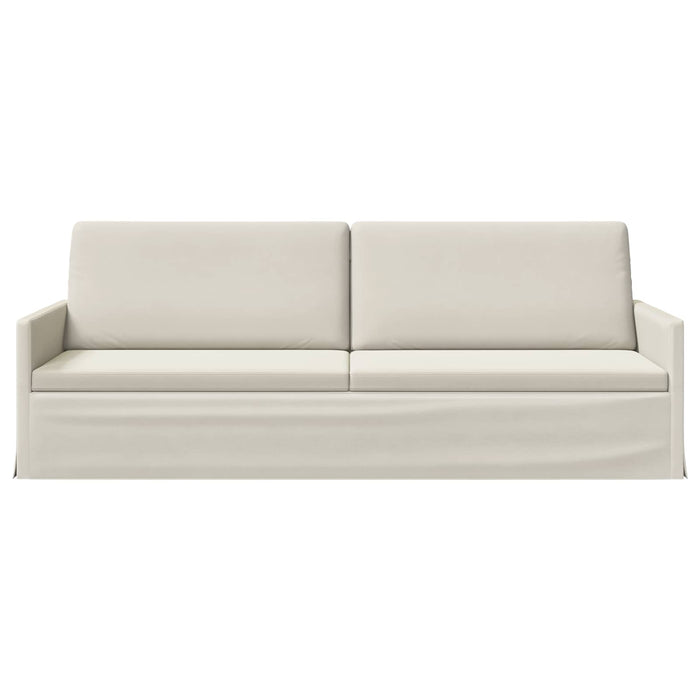 Sofă cu 3 locuri Crem 220 x 81 x 82 cm Catifea WALTI