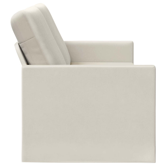 Sofă cu 3 locuri Crem 220 x 81 x 82 cm Catifea WALTI