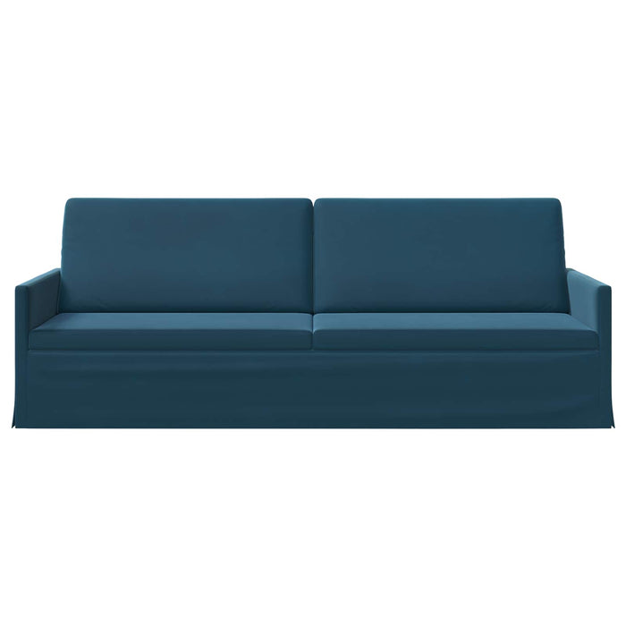 Sofă cu 3 locuri albastru 220 x 81 x 82 cm Catifea WALTI