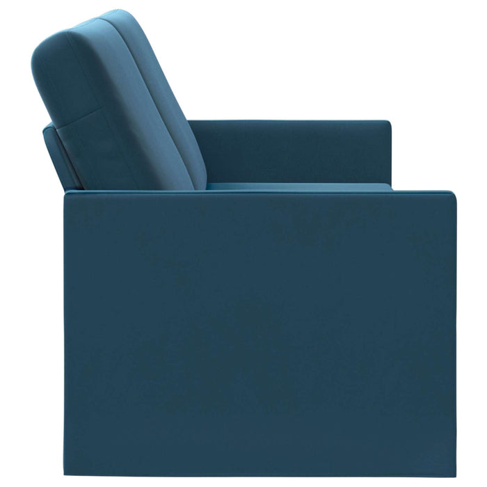 Sofă cu 3 locuri albastru 220 x 81 x 82 cm Catifea WALTI