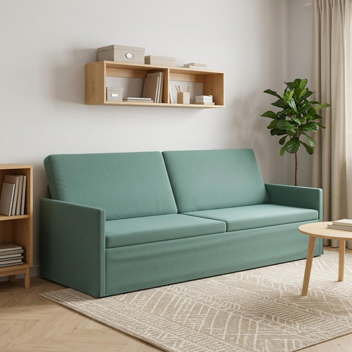 Sofă cu 3 locuri Verde Mării 220 x 81 x 82 cm Catifea WALTI