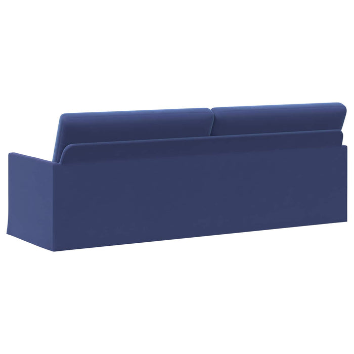 Sofă cu 3 locuri Albastru Poliție 220 x 81 x 82 cm Catifea WALTI
