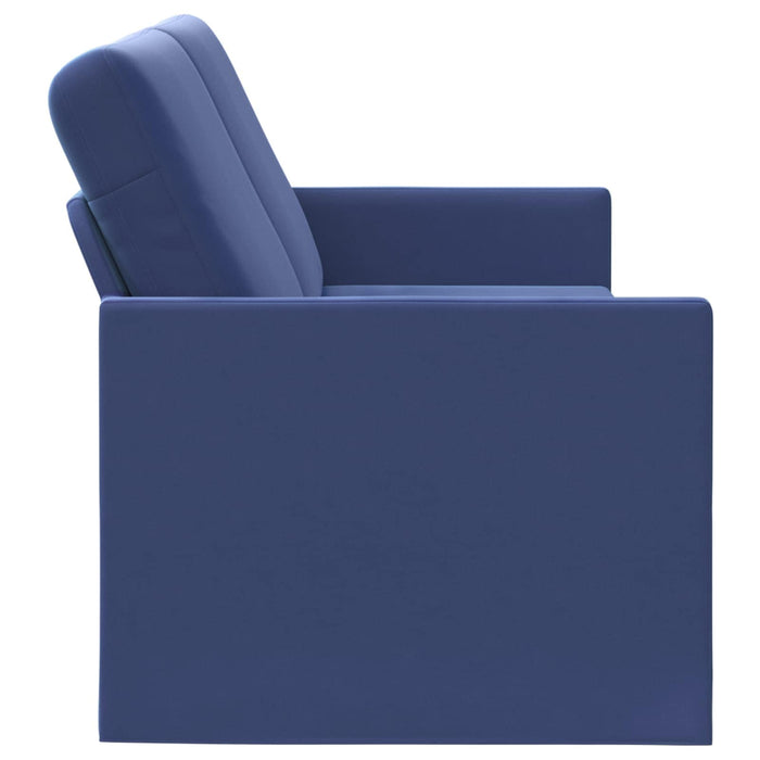 Sofă cu 3 locuri Albastru Poliție 220 x 81 x 82 cm Catifea WALTI