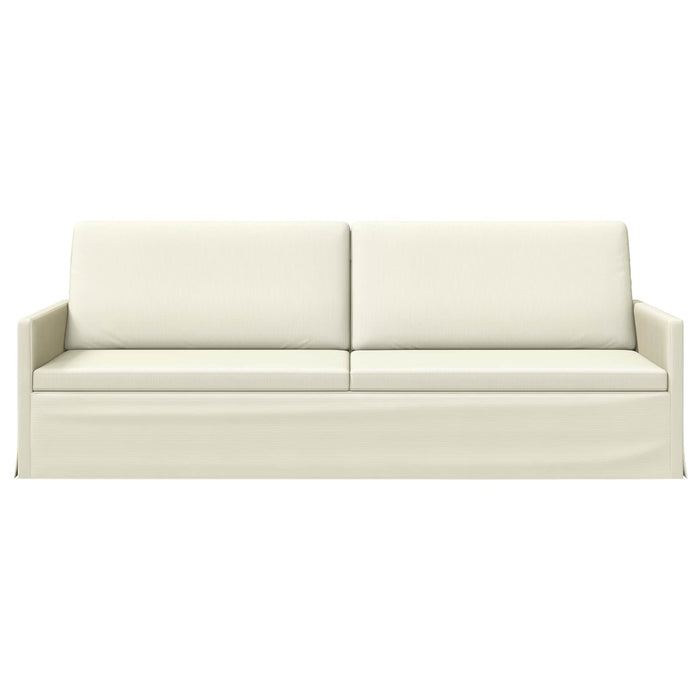 Sofă cu 3 locuri Crem 220 x 81 x 82 cm Țesătură din corduroy WALTI
