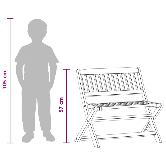 Bancă pentru copii Maro 61 x 38 x 57 cm Lemn de eucalipt masiv - WALTI WALTI