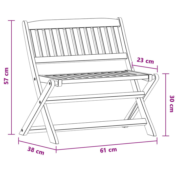 Bancă pentru copii Maro 61 x 38 x 57 cm Lemn de eucalipt masiv - WALTI WALTI