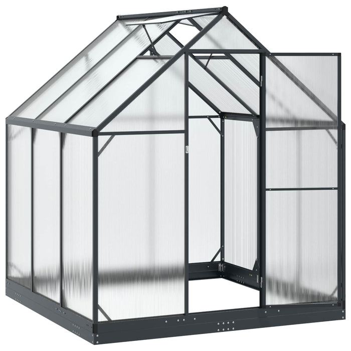 Seră de grădină cu ușă Antracit 183,5 x 183,5 x 207 cm - WALTI WALTI
