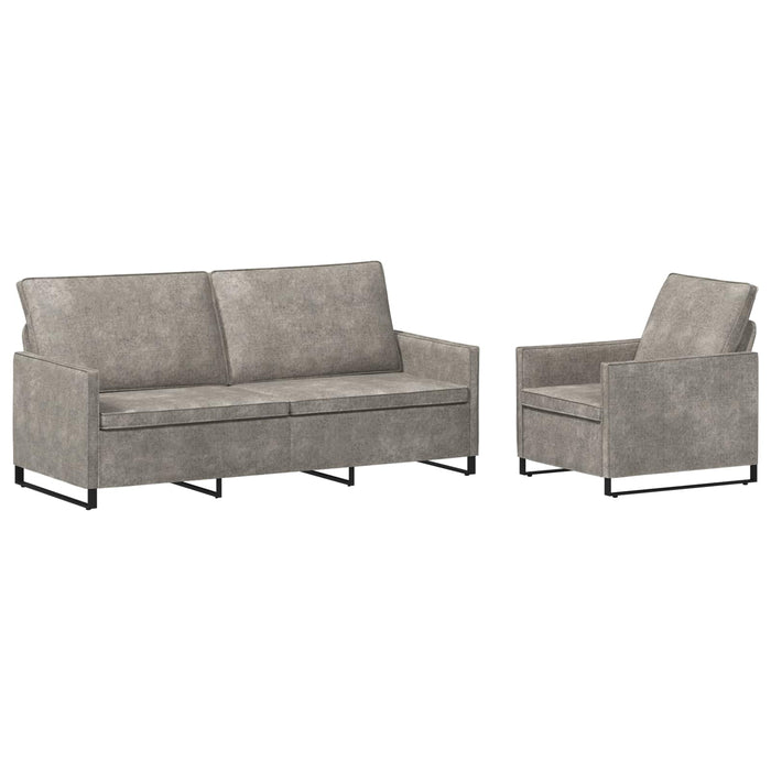 Set de canapea 2 pcs Gri deschis Material din microfibră WALTI