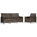 Set de canapea 2 pcs Gri închis Material din microfibră - WALTI WALTI