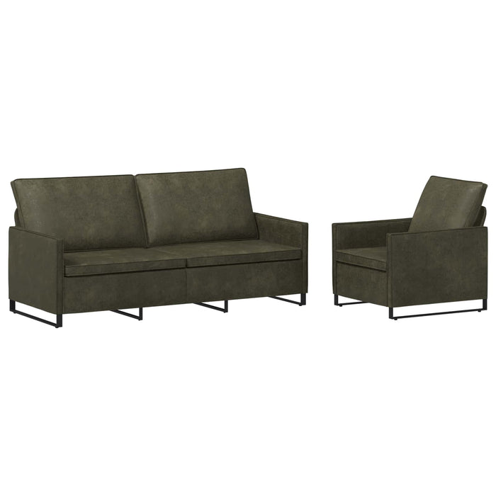 Set de canapea 2 pcs Verde Army Material din microfibră WALTI