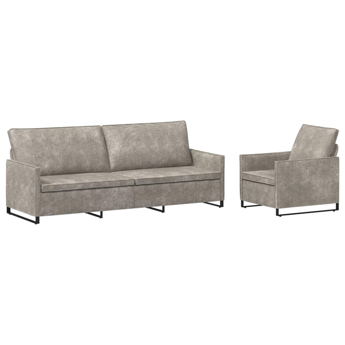 Set de canapea 2 pcs Gri deschis Material din microfibră WALTI