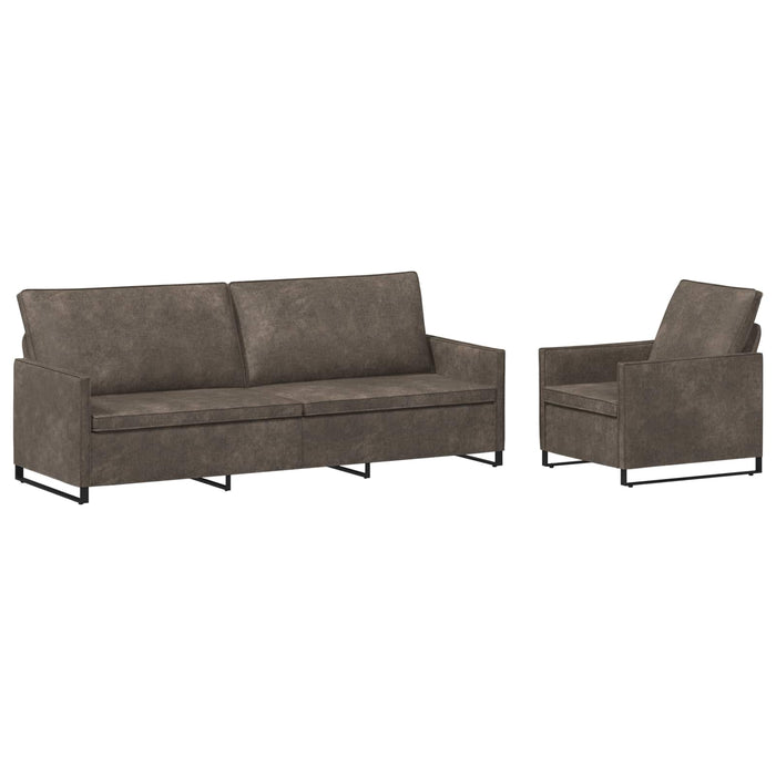 Set de canapea 2 pcs Gri închis Material din microfibră WALTI