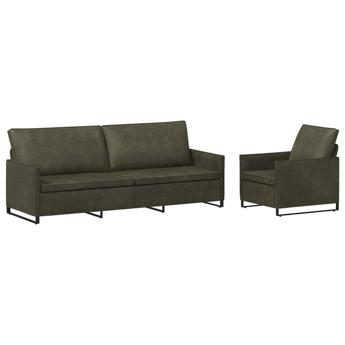 Set de canapea 2 pcs Verde Army Material din microfibră WALTI