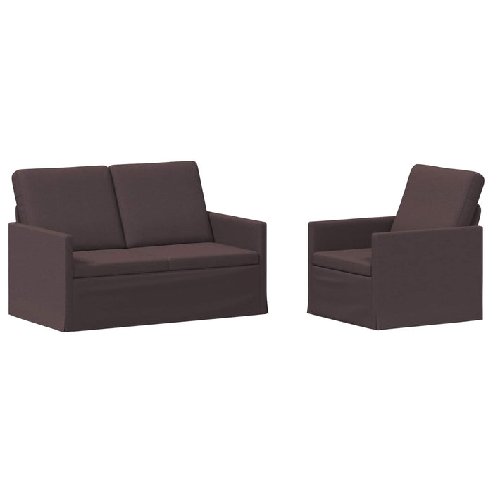 Set de canapea 2 pcs Maro închis Țesătură WALTI