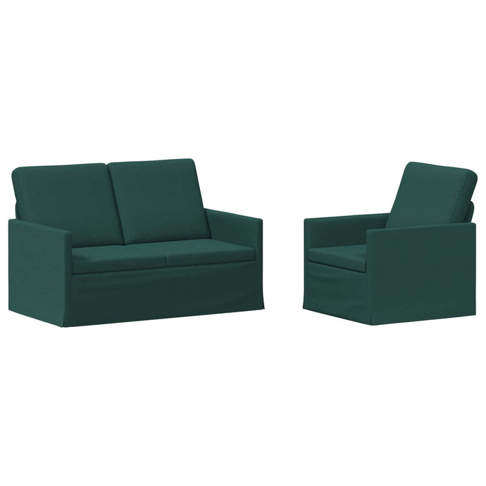 Set de canapea 2 pcs Verde închis Țesătură WALTI