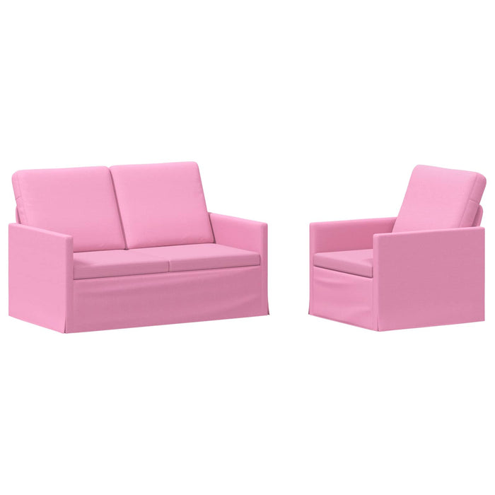 Set de canapea 2 pcs Roz Țesătură WALTI
