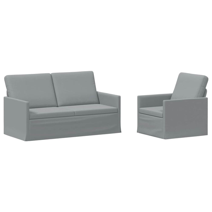 Set de canapea 2 pcs Gri deschis Țesătură WALTI