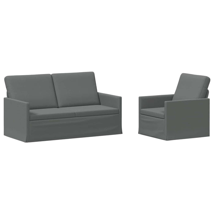 Set de canapea 2 pcs Gri închis Țesătură WALTI