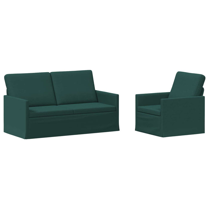 Set de canapea 2 pcs Verde închis Țesătură WALTI