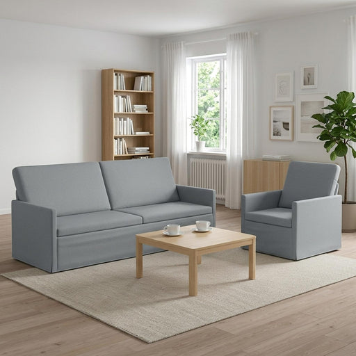 Set de canapea 2 pcs Gri deschis Țesătură - WALTI WALTI
