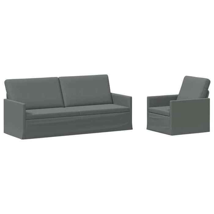 Set de canapea 2 pcs Gri închis Țesătură WALTI