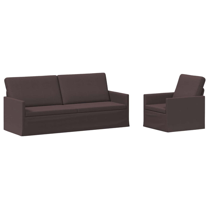 Set de canapea 2 pcs Maro închis Țesătură WALTI