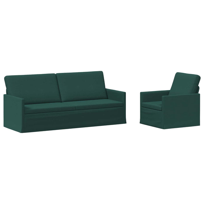 Set de canapea 2 pcs Verde închis Țesătură WALTI