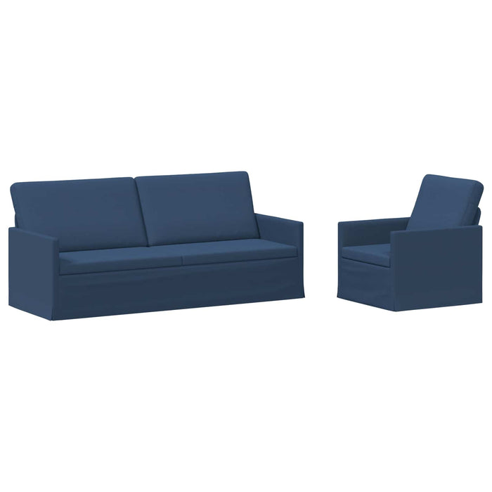 Set de canapea 2 pcs albastru Țesătură WALTI