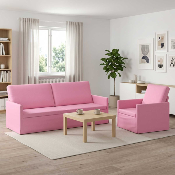 Set de canapea 2 pcs Roz Țesătură WALTI
