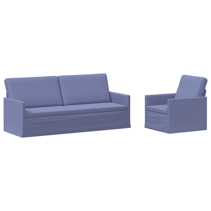 Set de canapea 2 pcs Albastru Jeans Țesătură WALTI
