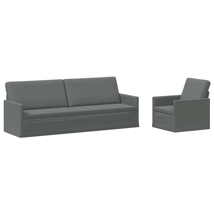 Set de canapea 2 pcs Gri închis Țesătură WALTI