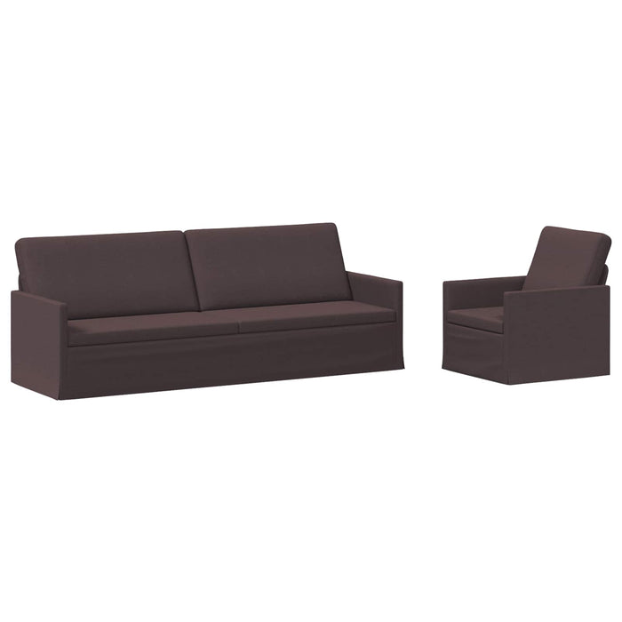 Set de canapea 2 pcs Maro închis Țesătură WALTI