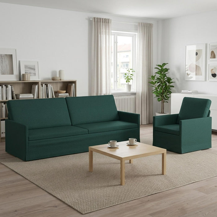 Set de canapea 2 pcs Verde închis Țesătură WALTI