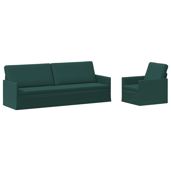 Set de canapea 2 pcs Verde închis Țesătură WALTI