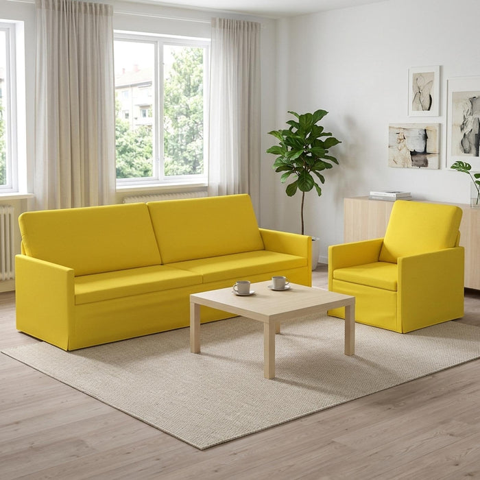 Set de canapea 2 pcs Galben Deschis Țesătură WALTI