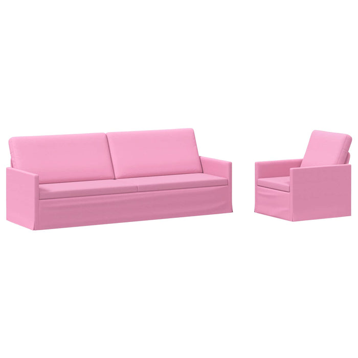 Set de canapea 2 pcs Roz Țesătură WALTI