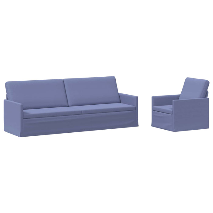 Set de canapea 2 pcs Albastru Jeans Țesătură WALTI