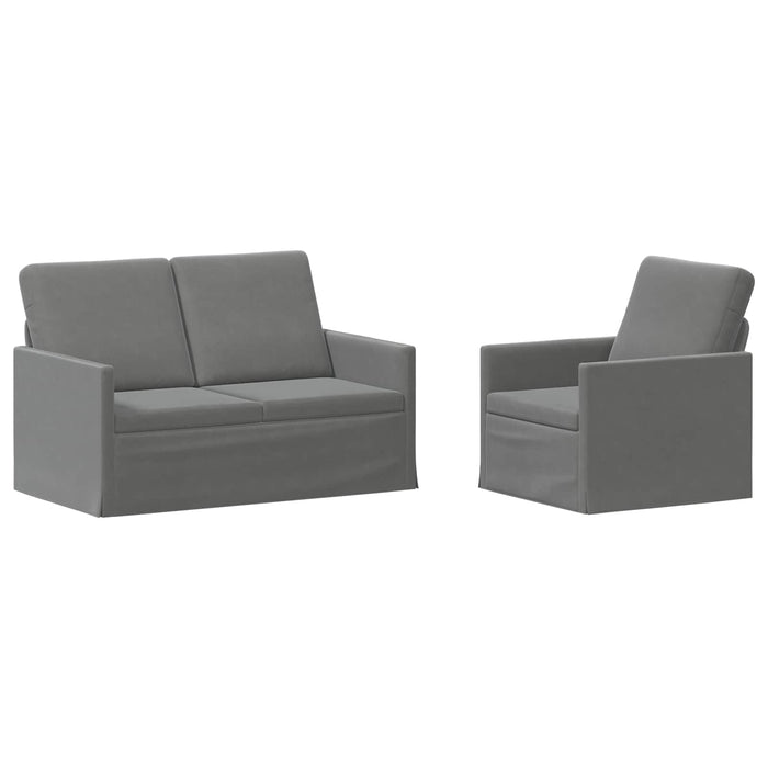Set de canapea 2 pcs Gri închis Catifea WALTI