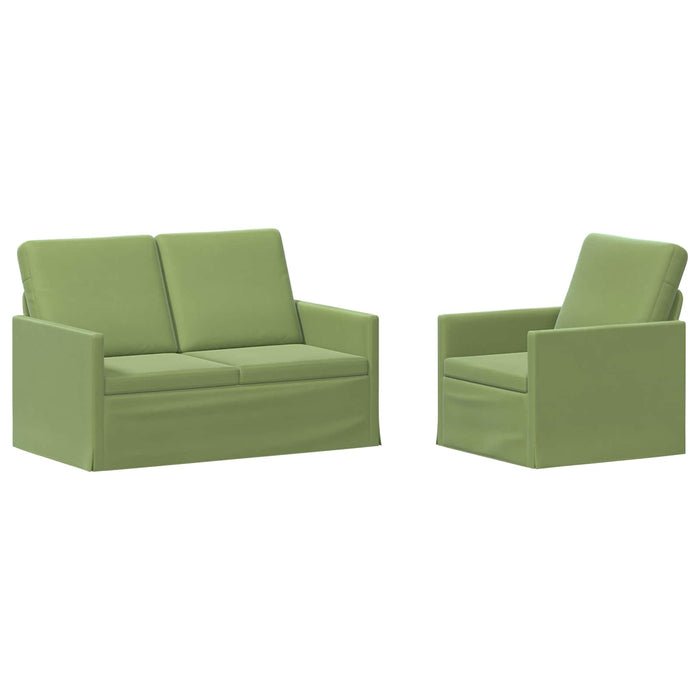 Set de canapea 2 pcs Verde deschis Catifea WALTI