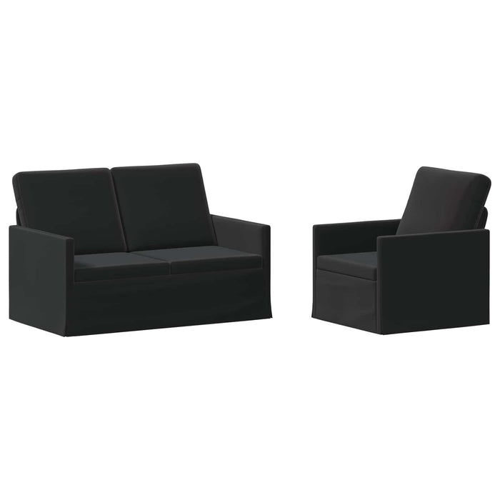 Set de canapea 2 pcs Negru Catifea WALTI