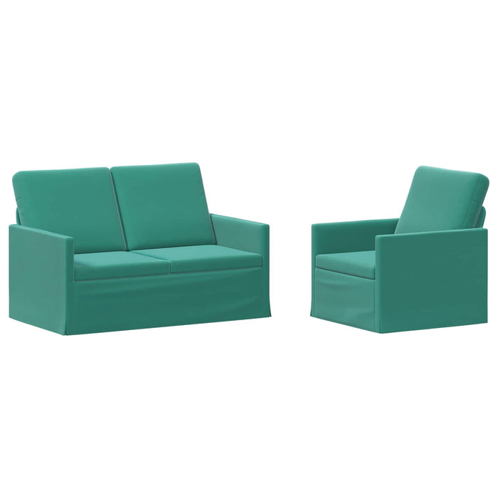 Set de canapea 2 pcs Turcoaz Catifea WALTI
