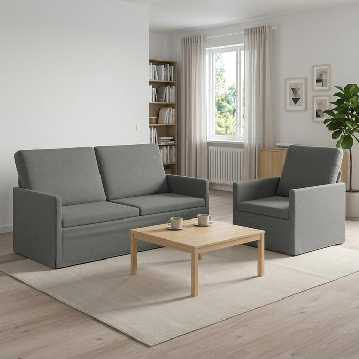 Set de canapea 2 pcs Gri închis Catifea WALTI