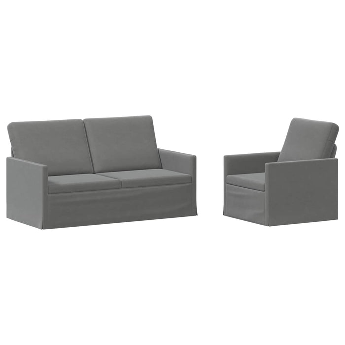 Set de canapea 2 pcs Gri închis Catifea WALTI