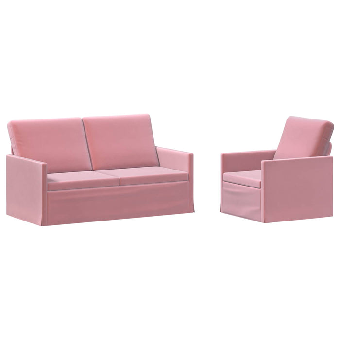 Set de canapea 2 pcs Roz Catifea WALTI