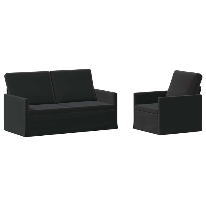Set de canapea 2 pcs Negru Catifea WALTI