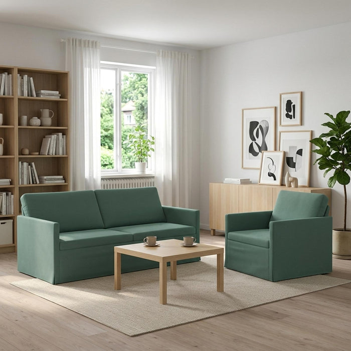 Set de canapea 2 pcs Verde Mării Catifea WALTI