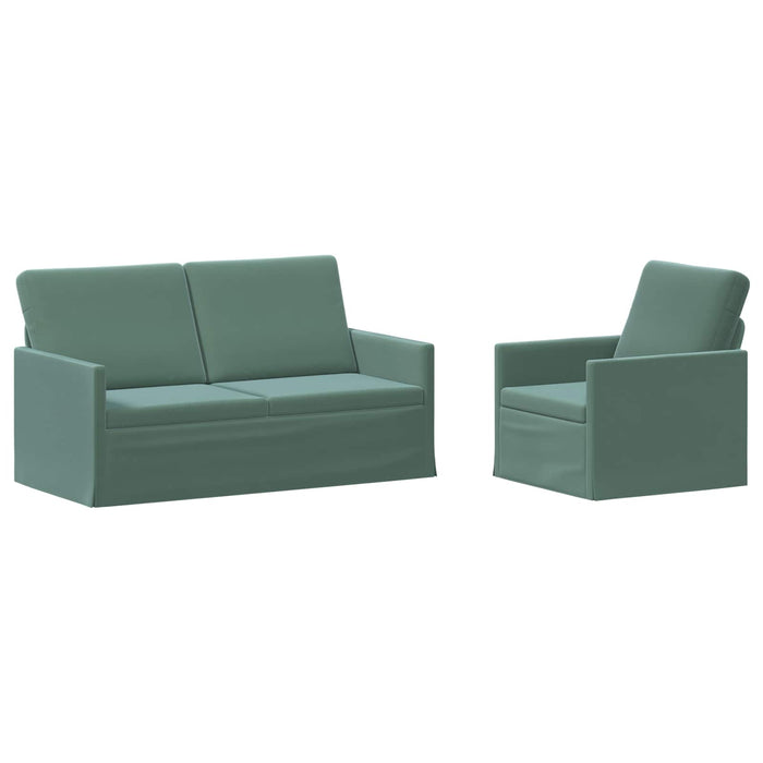 Set de canapea 2 pcs Verde Mării Catifea WALTI