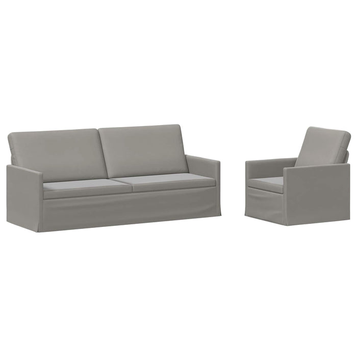 Set de canapea 2 pcs Gri deschis Catifea WALTI