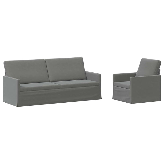 Set de canapea 2 pcs Gri închis Catifea WALTI