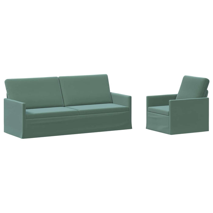 Set de canapea 2 pcs Verde Mării Catifea WALTI